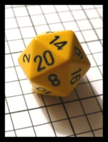 Dice : Dice - 20D - Chessex Yellow with Black Numerals - Ebay June 2010